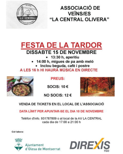 La Bustia cartell festa de la tardor la central olivera