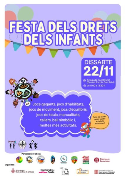 La Bustia cartell festa drets infants Sant Andreu