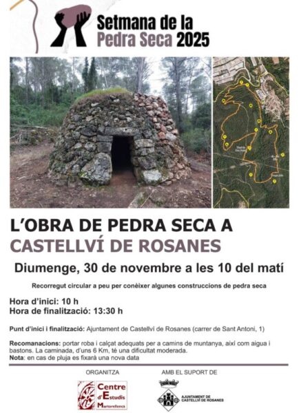 La Bustia cartell obra pedra seca Castellvi