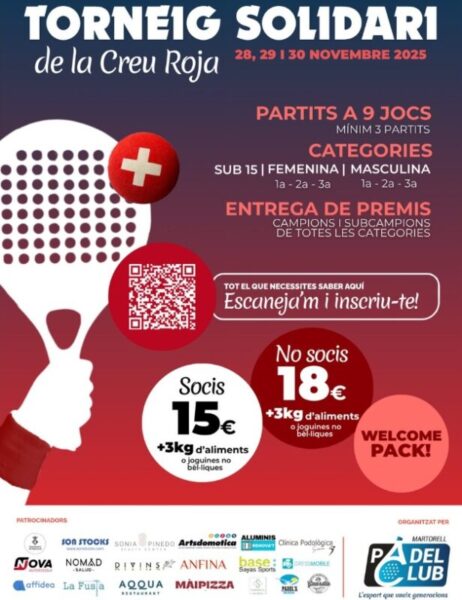 La Bustia cartell torneig solidari Creu Roja