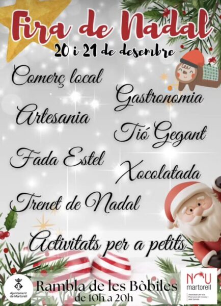 La Bustia cartell Fira de Nadal Martorell rambla les Bobiles