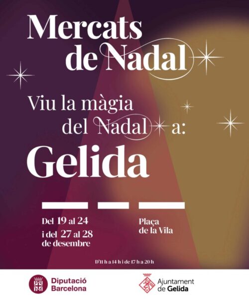 La Bustia cartell Mercats de Nadal Gelida