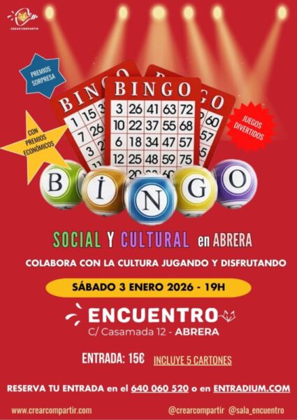 La Bustia cartell bingo Sala Encuentro