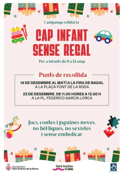 La Bustia cartell cap infant sense regal Sant Andreu