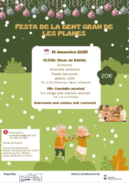 La Bustia cartell festa gent gran Olesa