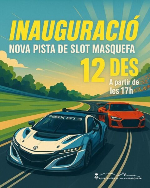 La Bustia cartell inauguracio pista slot Masquefa