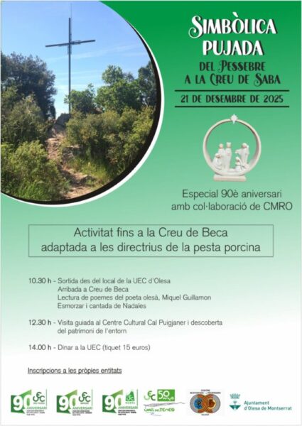 La Bustia cartell pujada pessebre Creu de Saba Olesa