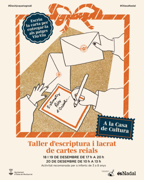 La Bustia cartell taller escriptura cartes reials Olesa