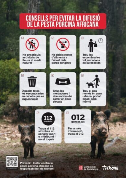 La Bustia cartells prohibicions i restriccions per pesta porcina