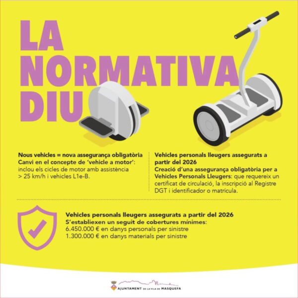 La Bustia normativa cartell patinets Masquefa 1