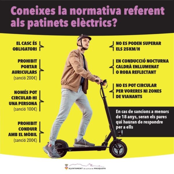 La Bustia normativa cartell patinets Masquefa 2