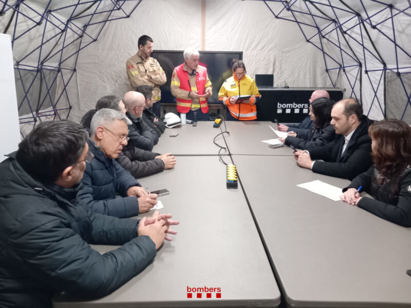 La Bustia Comandament emergencies per accident tren Gelida