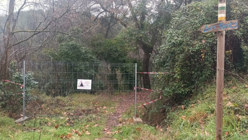 La Bustia acces tancat Font de Miralles Castellvi