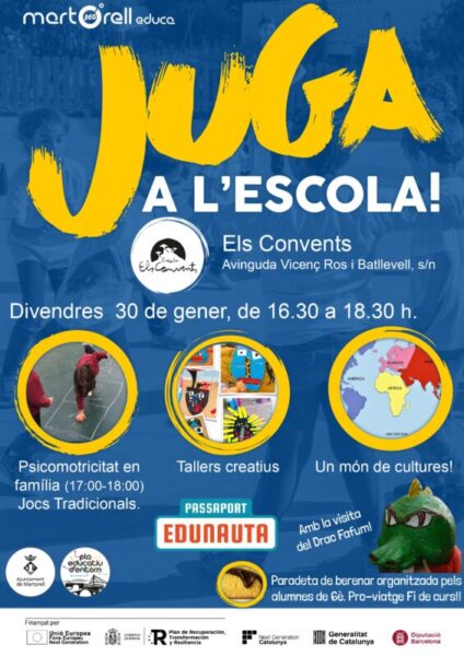 La Bustia cartell Juga a Escola Martorell
