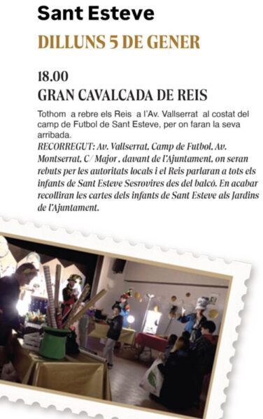 La Bustia cartell cavalcada Reis Sant Esteve 2026