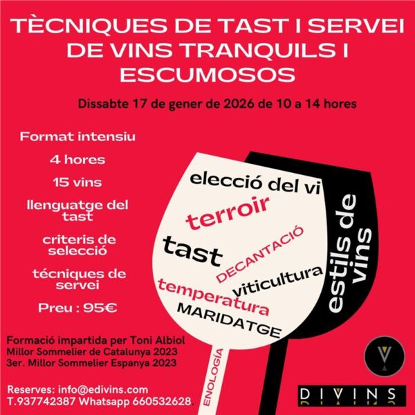 La Bustia cartell curs tecniques Divins Martorell
