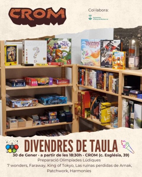 La Bustia cartell divendres de taula CROM