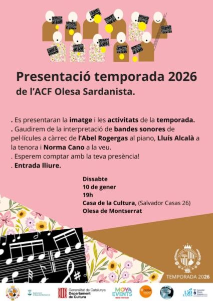 La Bustia cartell presentacio temporada ACF Olesa Sardanista