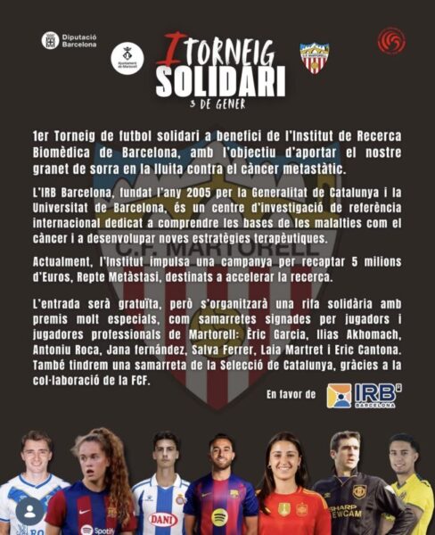La Bustia cartell torneig solidari CF Martorell 1
