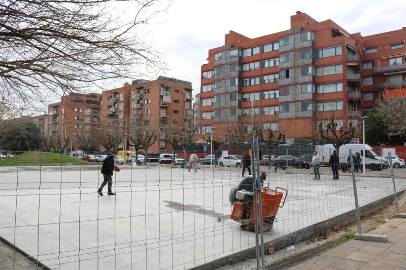 La Bustia obres Cruyff Court Sant Andreu
