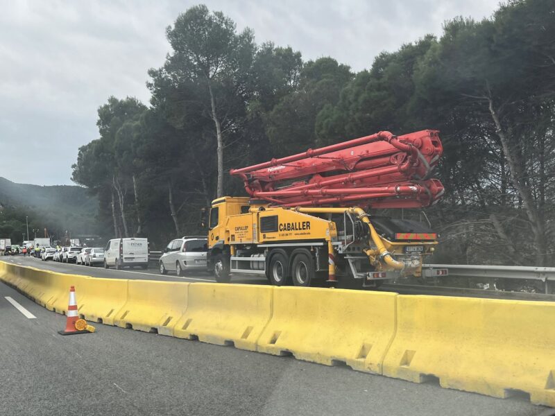 La Bustia treballs AP7 punt accident tren Gelida 2