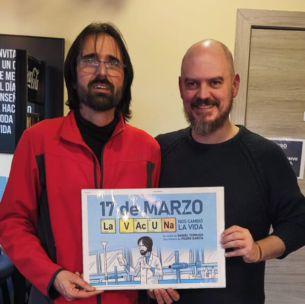 La Bustia Pedro Garcia Olesa i Daniel Torrado amb comic covid