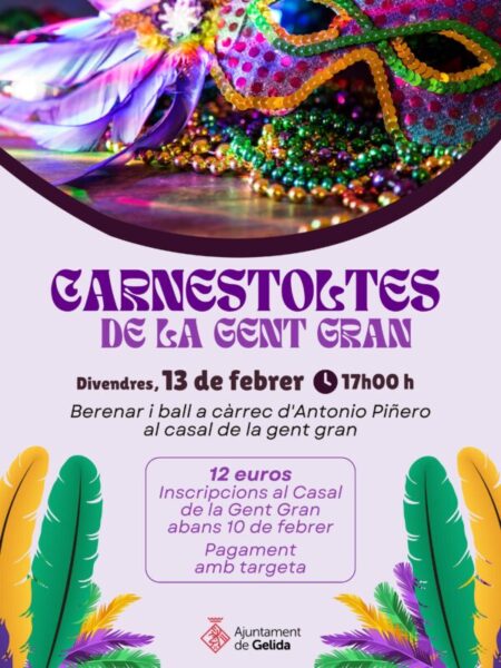 La Bustia cartell Carnestoltes gent gran Gelida