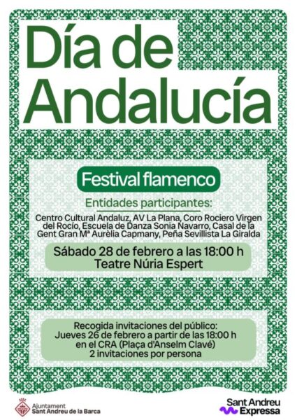 La Bustia cartell Dia de Andalucia Sant Andreu