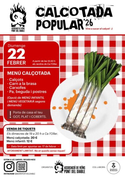 La Bustia cartell calçotada popular Martorell