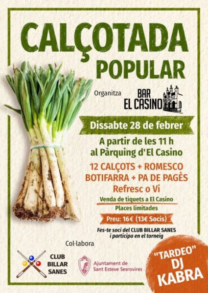 La Bustia cartell calçotada popular Sant Esteve