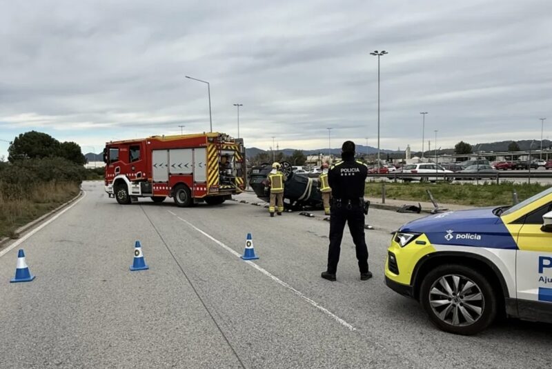 La Bustia cotxe bolcat 20 febrer 2026 Martorell