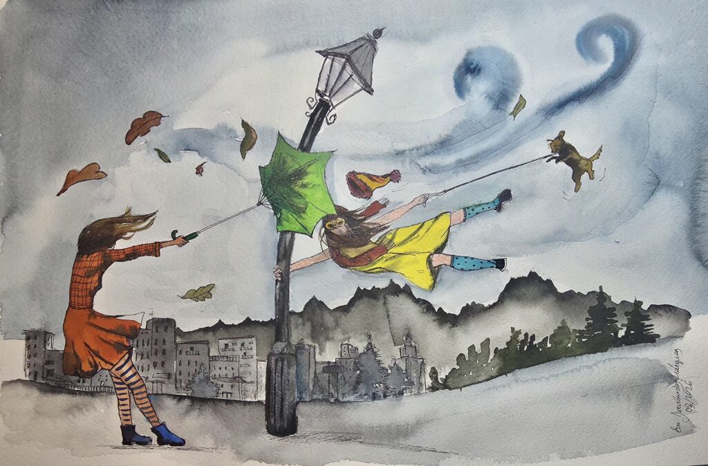 La Bustia dibuix Eva ventades febrer 2026