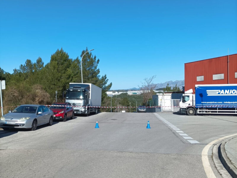 La Bustia fort vent 12 febrer 2026 Castellvi tall preventiu poligon