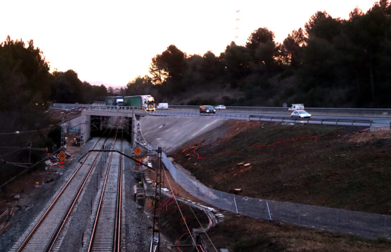 La Bustia reobertura total AP7 9 febrer 2026 Gelida