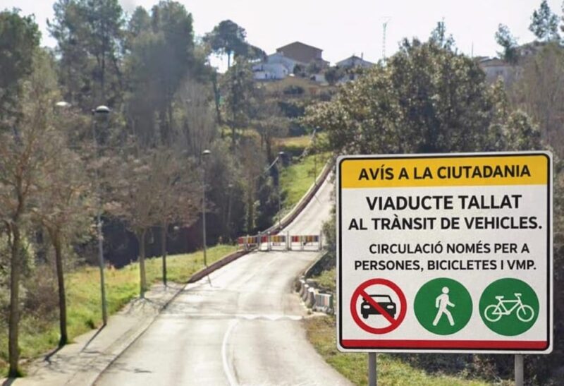 La Bustia viaducte el Maset a Masquefa tancat