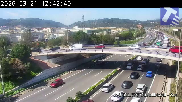 La Bustia A2 accident retencio Castellbisbal