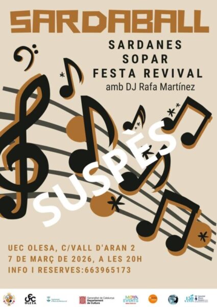 La Bustia cartell Sardaball suspes