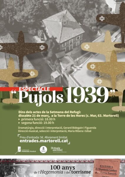 La Bustia cartell espectacle Pujols 1939