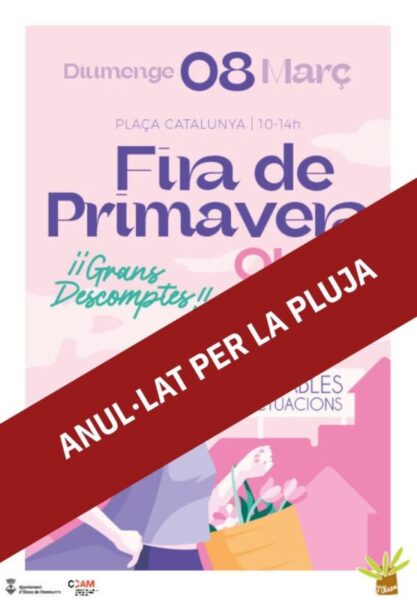 La Bustia cartell fira suspesa 8 mar 2026 Olesa