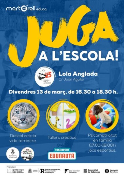 La Bustia cartell juga escola Martorell