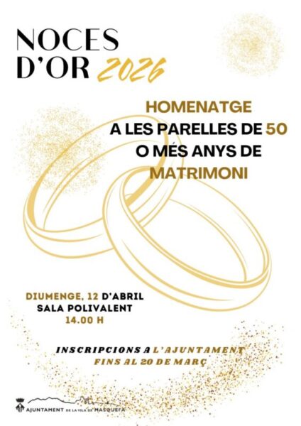 La Bustia cartell noces or Masquefa