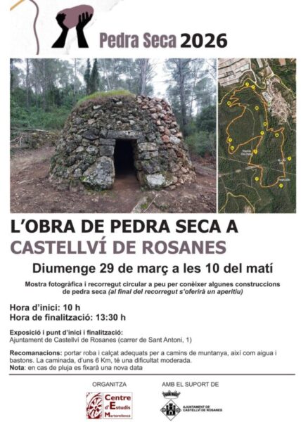 La Bustia cartell obra pedra seca Castellvi