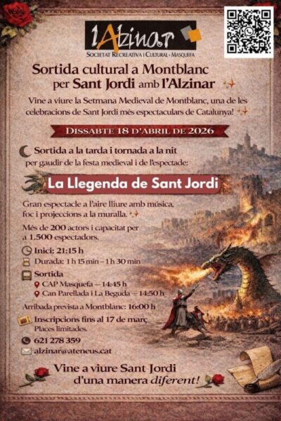 La Bustia cartell sortida Montblanc Alzinar