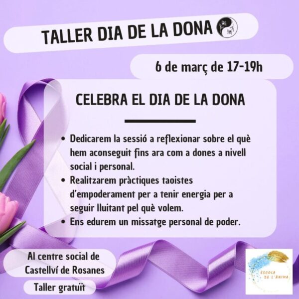 La Bustia cartell taller dia de la dona Castellvi