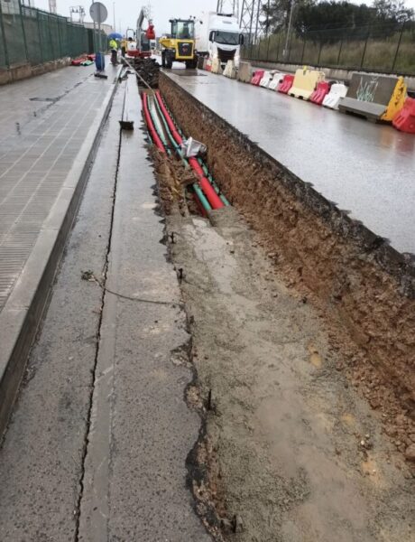 La Bustia obres linia electrica Seat Abrera