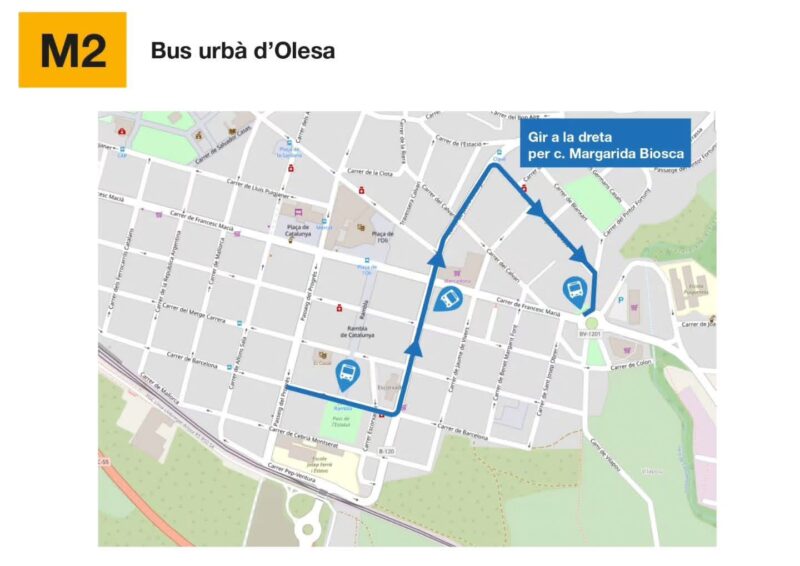 La Bustia planol afectacions obres Francesc Macia 2a fase Olesa