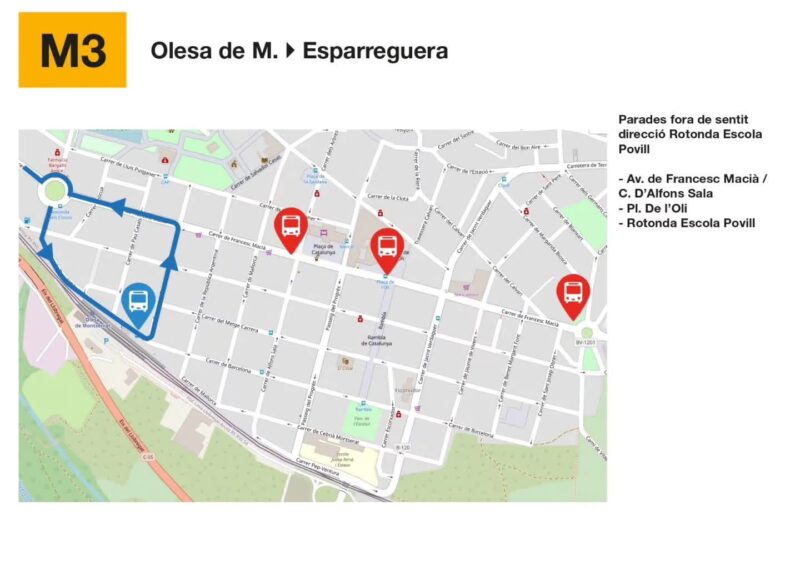 La Bustia planol afectacions obres Francesc Macia 2a fase Olesa
