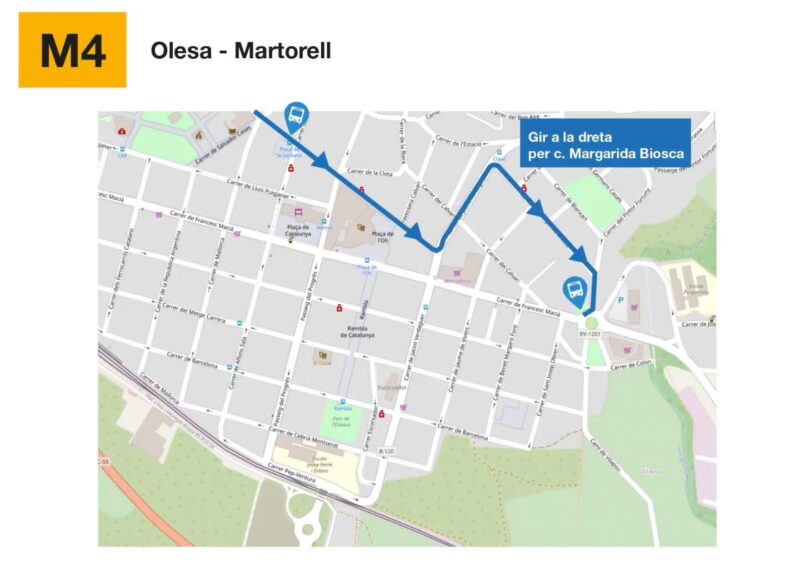 La Bustia planol afectacions obres Francesc Macia 2a fase Olesa