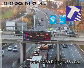 La Bustia tallada A2 i C55 sentit Barcelona manifestacio Abrera