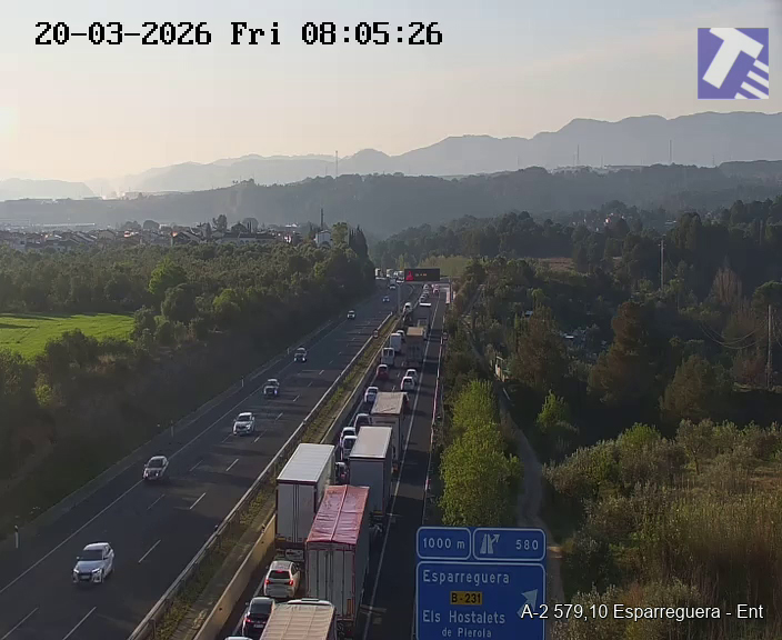 La Bustia tallada A2 sentit Barcelona manifestacio Abrera Esparreguera